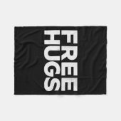 Hugs Tee - Funny Hugs Fleece Deken (Voorkant (Horizontaal))