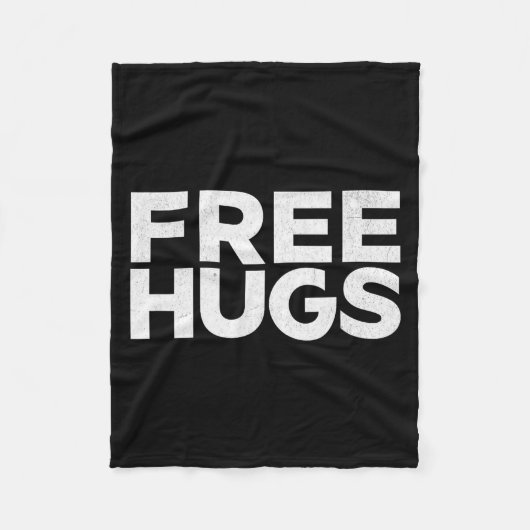 Hugs Tee - Funny Hugs Fleece Deken (Voorkant)