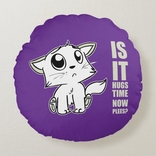 Hugs time rond kussen (Voorkant)