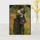 Huguenot Minnaars, Romantisch Wenskaart Kaart (Gele Bloem)