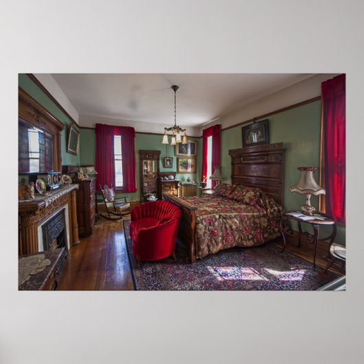 Huguette Clark's slaapkamer - Butte Montana Poster (Voorkant)