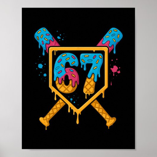 Hugvyn 67 Verkoop Ijs Drip Six Seven Genz Alpha Poster (Voorkant)
