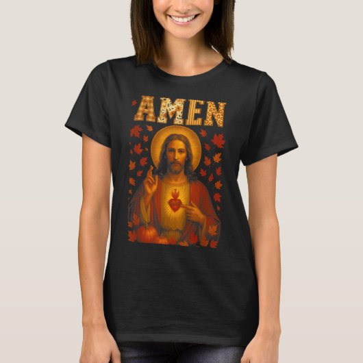 Hugvyn Amen Fall Jesus Christian Bible Verses Than T-shirt (Voorkant)