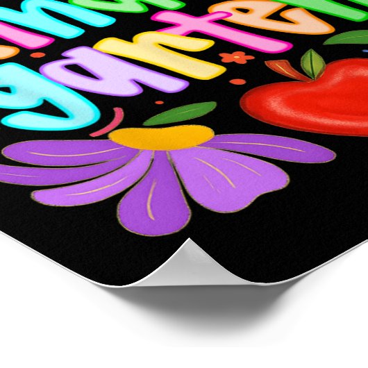 Hugvyn Back To School Kindergarten Preppy Teacher Poster (Hoek)