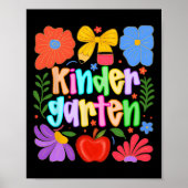 Hugvyn Back To School Kindergarten Preppy Teacher Poster (Voorkant)