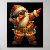 Hugvyn Christmas_ Patchwork Dabbing Santa Claus Xm Poster (Voorkant)