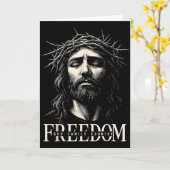 Hugvyn Dom Jesus Christian Face Crown God Family C Kaart (Gele Bloem)