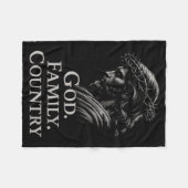 Hugvyn God Family Country Jesus Christian Faith Mi Fleece Deken (Voorkant (Horizontaal))
