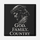 Hugvyn God Family Country Jesus Christian Faith Mi Magneet (Voorkant)