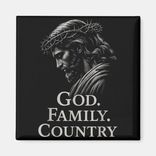 Hugvyn God Family Country Jesus Christian Faith Mi Magneet (Voorkant)