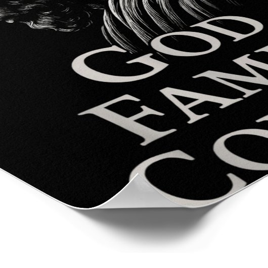 Hugvyn God Family Country Jesus Christian Faith Mi Poster (Hoek)