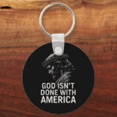 Hugvyn God Isn’t Done With America Christian Faith Sleutelhanger (Voorkant)