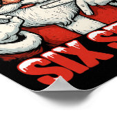 Hugvyn Grappige Zes Zeven Meme Kerst Cool Santa S Poster (Hoek)