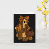 Hugvyn Halloween Preppy Patchwork Spooky Fal Kaart (Gele Bloem)