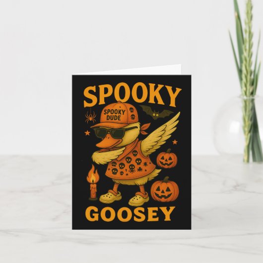 Hugvyn Halloween Spooky Goosey Halloween Gekke Goo Kaart (Voorkant)