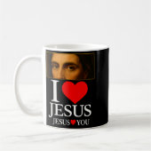 Hugvyn I Love Jesus I Heart Jesus Faith American C Koffiemok (Links)