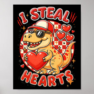 Hugvyn I Steel Hartens Valentijn Jongens Dinosauru Poster
