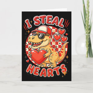 Hugvyn I Steel Hartjes Valentijn Jongens Dinosauru Kaart