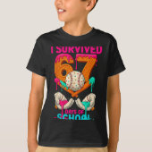 Hugvyn I Survived 67 Days Of School Ice Cream Six  T-shirt (Voorkant)