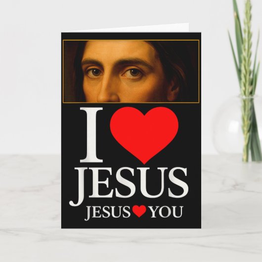Hugvyn Ik hou van Jezus Ik Hart Jezus Geloof Ameri Kaart (Voorkant)