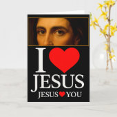 Hugvyn Ik hou van Jezus Ik Hart Jezus Geloof Ameri Kaart (Gele Bloem)