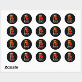 Hugvyn Ik hou van Jezus Ik Hart Jezus Geloof Ameri Ronde Sticker (Vel)