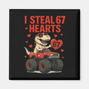 Hugvyn ik steel 67 harten valentijnsdag dinosaurus magneet