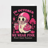 Hugvyn In October We Wear Nk Ghost Halloween Breas Kaart (Voorkant)