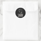 Hugvyn Its All About Jesus Christian Faith Patriot Ronde Sticker (Tas)
