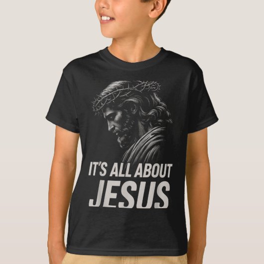 Hugvyn Its All About Jesus Christian Faith Patriot T-shirt (Voorkant)