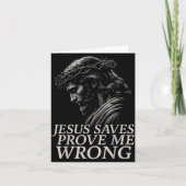 Hugvyn Jesus Saves, Prove Me Wrong Christian Faith Kaart (Voorkant)