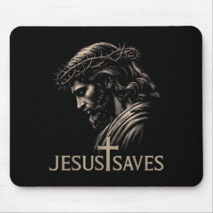 Hugvyn Jezus Redt Minimalistische Christelijke Gel Muismat