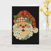 Hugvyn Kerstman Patchwork Matching Fa Kaart (Gele Bloem)
