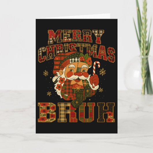 Hugvyn Kerstman Patchwork Vrolijk Chris Kaart (Voorkant)