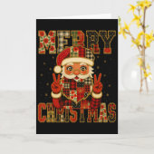 Hugvyn Kerstman Patchwork Vrolijk Chris Kaart (Gele Bloem)