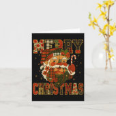 Hugvyn Kerstmis_ Kerstman Patchwork Prettig Kerstf Kaart (Gele Bloem)