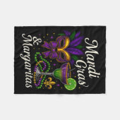Hugvyn Mardi Gras And Margaritas Louisiana New Orl Fleece Deken (Voorkant (Horizontaal))