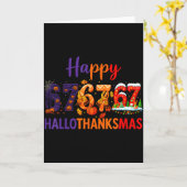 Hugvyn Six Seven Meme 67 Hallothanksmas Halloween  Kaart (Gele Bloem)