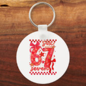 Hugvyn Six Seven Valentine 6 7 Meme Checkered Coqu Sleutelhanger (Voorkant)