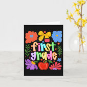 Hugvyn Terug naar school Eerste klas voorbereidend Kaart (Gele Bloem)