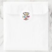 Hugvyn Terug Naar School Taylor Naam Vierde Klas T Ronde Sticker (Tas)