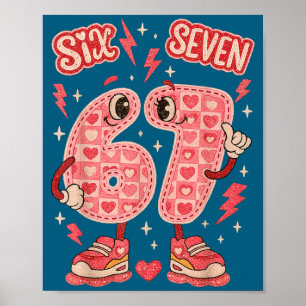 Hugvyn Zes Zeven Valentijnsdag Liefde 67 Preppy Co Poster