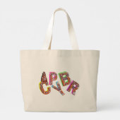 "HUH" CAPYBARA GROTE TOTE BAG (Achterkant)