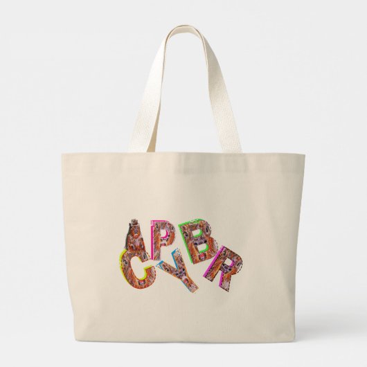 "HUH" CAPYBARA GROTE TOTE BAG (Achterkant)