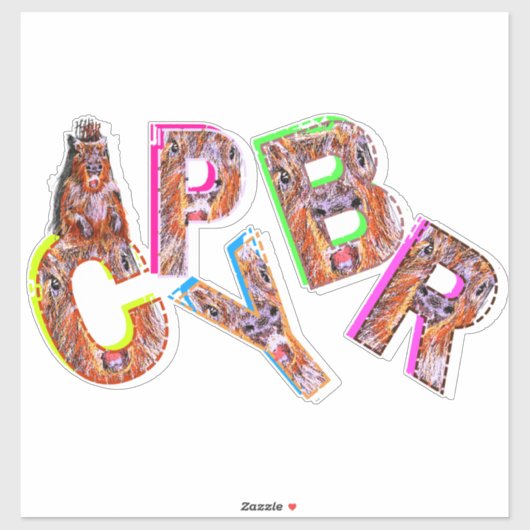 "HUH" CAPYBARA STICKER (Vel)