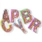 "HUH" CAPYBARA STICKER (Voorkant)