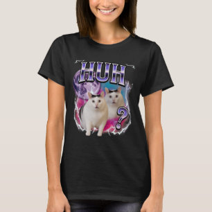 Huh Cat Chonky Meme Grappig Verward Cat Meme Lover T-shirt