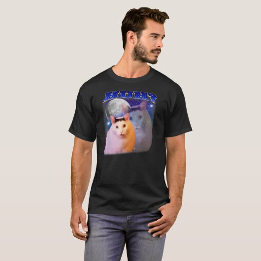 Huh Cat Funny Cat Funny Oddly Specific Dank Meme T-shirt (Voorkant volledig)