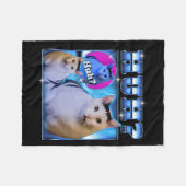 Huh Cat Funny Cat Meme Weird Cat Bootleg  Fleece Deken (Voorkant (Horizontaal))