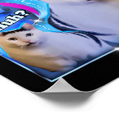 Huh Cat Funny Cat Meme Weird Cat Bootleg Poster (Hoek)